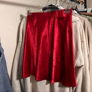 RED BABATON slip skirt